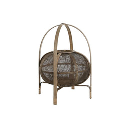 Kaarshouder DKD Home Decor Natuurlijk Bruin Bamboe 33 x 33 x 42 cm