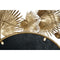 Wandspiegel DKD Home Decor 93 x 7 x 93 cm Kristal Gouden Metaal Wit Blad van een plant