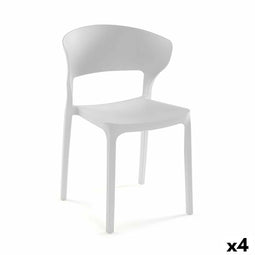Stoel Versa Wit 39,5 x 79 x 41,5 cm (4 Stuks)