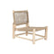 Armstoel DKD Home Decor Wit Natuurlijk Teakboom 69 x 81 x 84 cm