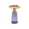 Bijzettafel DKD Home Decor 37 x 37 x 50 cm Kristal Blauw Gouden Ijzer