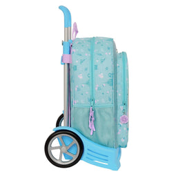 Schoolrugzak met Wielen Frozen Hello spring Blauw 33 x 42 x 14 cm
