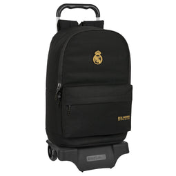 Schoolrugzak met Wielen Real Madrid C.F. Zwart 31 x 47 x 15 cm
