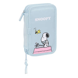 Schooletui met Accessoires Snoopy Imagine Blauw 12.5 x 19.5 x 4 cm (28 Onderdelen)