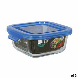 Lunchbox Quttin Blauw 12 x 12 x 5,3 cm (12 Stuks)