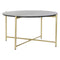 Hoofdtafel DKD Home Decor 81 x 81 x 44 cm Marmer Ijzer