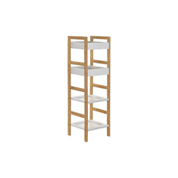 Badkamerschappen DKD Home Decor Wit Natuurlijk Bamboe 30 x 29 x 100 cm