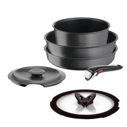 TEFAL INGENIO Set van 6 stuks, Inductie, Gegoten aluminium, Antiaanbaklaag, Koekenpan, Braadpan,...