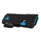 Toetsenbord met Gaming Muis 3GO COMBODRILEW2 USB Qwerty Spaans Zwart/Blauw