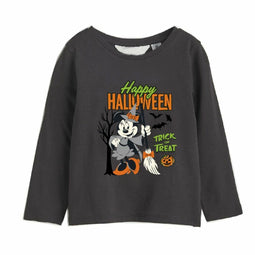 Shirt met lange mouwen voor kinderen Minnie Mouse Halloween Donker grijs Maat 7 Jaar