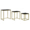 Set van 3 tafels DKD Home Decor Zwart Gouden 50 x 35 x 60 cm