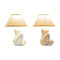 Bureaulamp Home ESPRIT Wit Beige Keramiek 40 W 220 V 22 x 22 x 30 cm (2 Stuks)