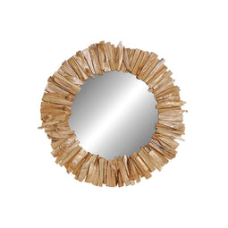 Wandspiegel DKD Home Decor Natuurlijk Kristal Spar Alpino Verouderde afwerking 60 x 4 x 60 cm