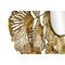 Wandspiegel DKD Home Decor 85,7 x 5,7 x 87,6 cm Kristal Gouden Metaal Blad van een plant