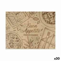Table mat set Algon Buon Apetito Wegwerp Kraftpapier 40 Onderdelen 30 x 40 cm (30 Stuks)