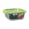 Vierkante Lunchtrommel met Deksel Quttin Groen 750 ml (6 Stuks)