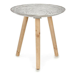 Bijzettafel Spiralen 40 x 39 x 40 cm Hout Bruin Wit