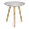 Bijzettafel Spiralen 40 x 39 x 40 cm Hout Bruin Wit