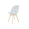 Stoel DKD Home Decor 48 x 56 x 83 cm Schuim Beige Blauw Beukenhout