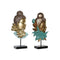 Decoratieve figuren DKD Home Decor 22 x 8 x 42,5 cm Zwart Gouden Boeddha Turkoois Orientaals (2 S...