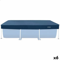 Zwembadafdekking Intex Marineblauw 260 x 30 x 160 cm Rechthoekig (6 Stuks)