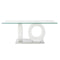 Hoofdtafel DKD Home Decor Wit Transparant Hout Kristal Hout MDF 110 x 60 x 45 cm