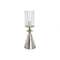 Kaarshouder DKD Home Decor Zilverkleurig Aluminium Kristal 24 x 24 x 73 cm