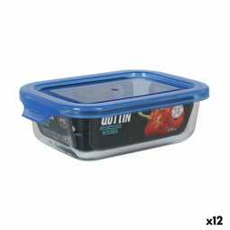 Rechthoekige lunchbox met deksel Quttin Blauw Rechthoekig 14,5 x 11 x 5 cm (12 Stuks)