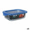 Rechthoekige lunchbox met deksel Quttin Blauw Rechthoekig 14,5 x 11 x 5 cm (12 Stuks)