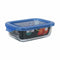 Rechthoekige lunchbox met deksel Quttin Blauw Rechthoekig 14,5 x 11 x 5 cm (12 Stuks)