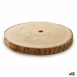 Decoratieve boomstam Bruin Paulownia hout 30 x 2 x 30 cm (12 Stuks)