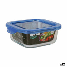 Lunchbox Quttin Blauw 14 x 14 x 5,5 cm (12 Stuks)