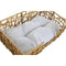 Hondenbed Home ESPRIT Wit Lichtbruin Metaal Synthetische rotan 50 x 35 x 14 cm (2 Onderdelen)