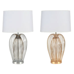 Bureaulamp DKD Home Decor Metaal Wit 220 V 35 x 35 x 63 cm 50 W (2 Stuks)