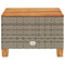 Tuintafel 55x55x36 cm poly rattan en acaciahout grijs