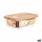 Hermetische Lunchtrommel Santa Clara Bamboe Rechthoekig 1,5 L (6 Stuks)