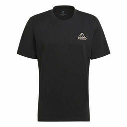 Heren-T-Shirt met Korte Mouwen Adidas Essentials Feel Comfy Zwart Maat M