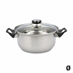 Kookpot met Glazen Deksel Quid Habitat Afmetingen 22 cm
