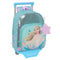 Schoolrugzak met Wielen Frozen Hello spring Blauw 28 x 34 x 10 cm