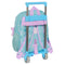 Schoolrugzak met Wielen Frozen Hello spring Blauw 28 x 34 x 10 cm