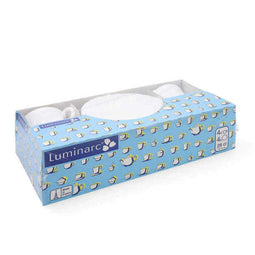 Set van Kopje met Schotel Luminarc Trianon (4 pcs) Wit Glas 280 ml 4 Onderdelen