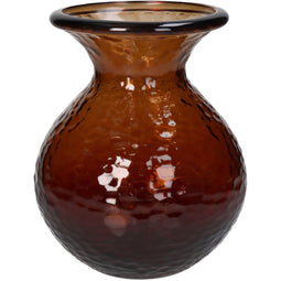 HD Collection - Vaas gerecycled glas terra 15x15x18.5 cm