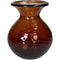 HD Collection - Vaas gerecycled glas terra 15x15x18.5 cm