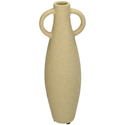 HD Collection - Vaas fijn aardewerk beige 8,5x6,5x25 cm