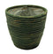 Van der Leeden - Pot streep olijf d18h16 cm