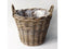 Van der Leeden - Mand Rotan Antique Grey D30H23CM