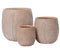 KSD - Axel Planter set van 3 Fibre Clay Poeder Roze