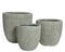 KSD - James Planter set van 3 Fibre Clay Grijs