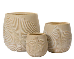 KSD - Axel Planter set van 3 Fibre Clay Zand