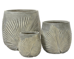 KSD - Axel Planter set van 3 Fibre Clay Grijs